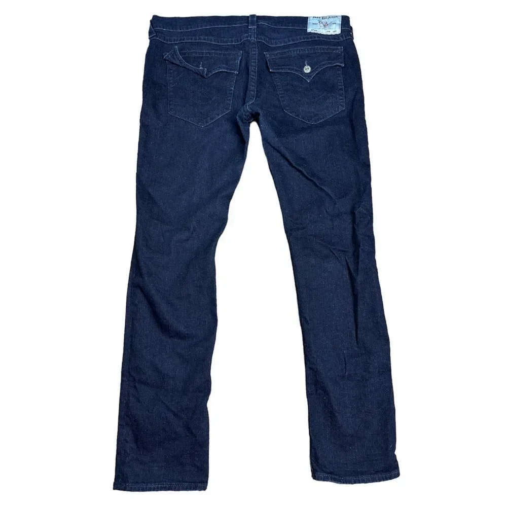 TRUE RELIGION MENS ROCCO SKINNY RELAXED JEAN W/ FLAP SIZE 40